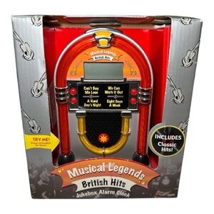 NEW! Soundesign 3163b "Musical Legends British Hits" Jukebox Alarm Clock